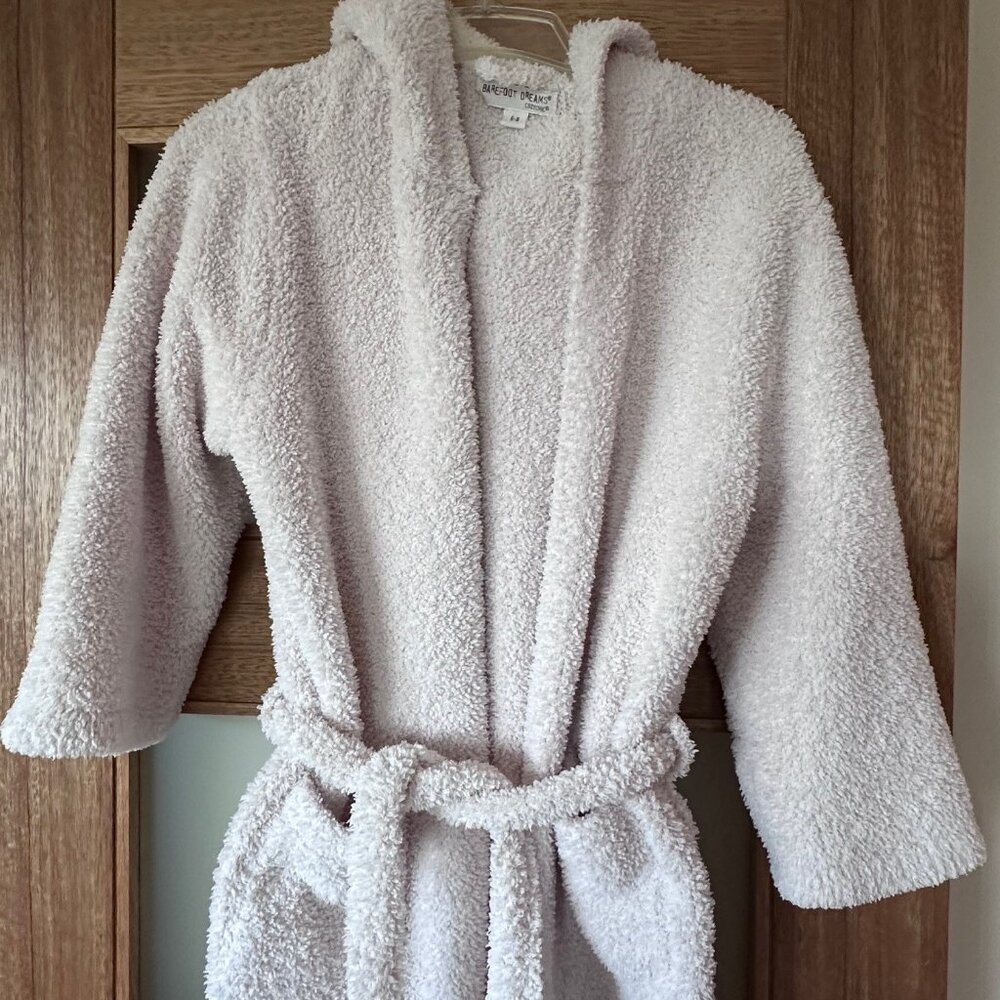 Barefoot Dreams Kid's Brushed CozyChic Robe, Size 6-8 **LIKE NEW**